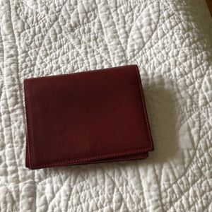 Zara Deep red leather wallet